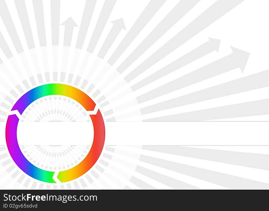 Circle full color diagram of connectivity and team work. Circle full color diagram of connectivity and team work