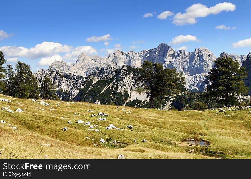 View from julian alps - triglav national park slovenia europe