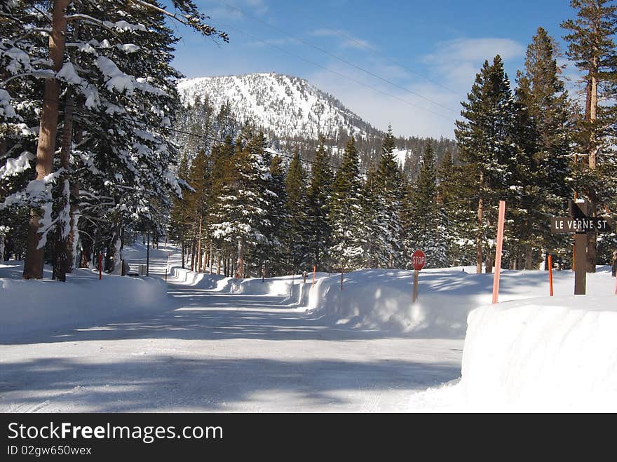 Mountain road near Mammoth Lakes, California