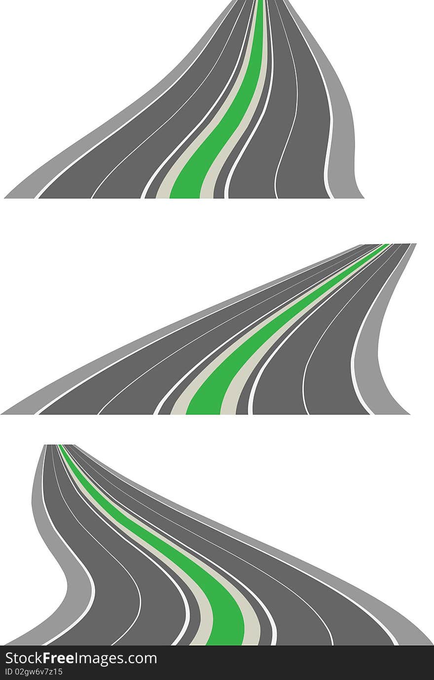 Vector perspective roads