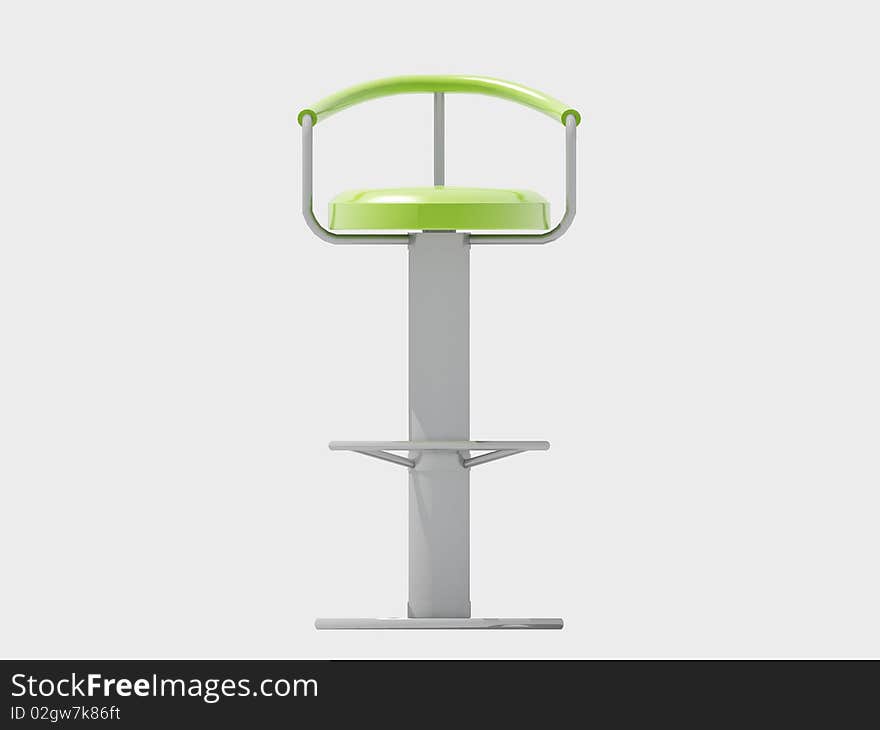 A render of amodern stool