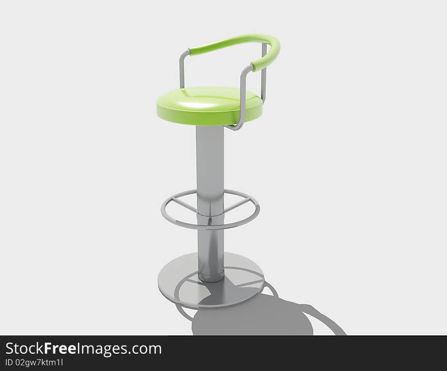 A render of amodern stool