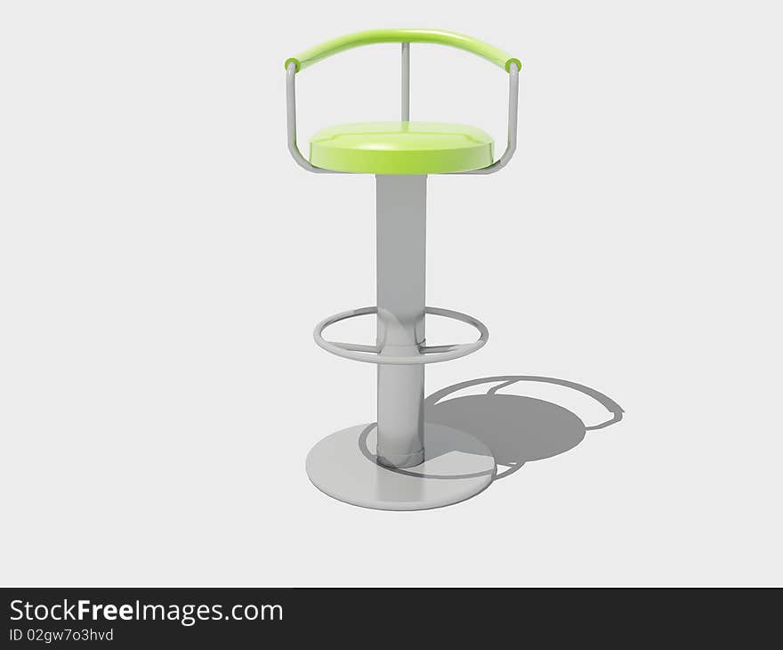 A render of amodern stool