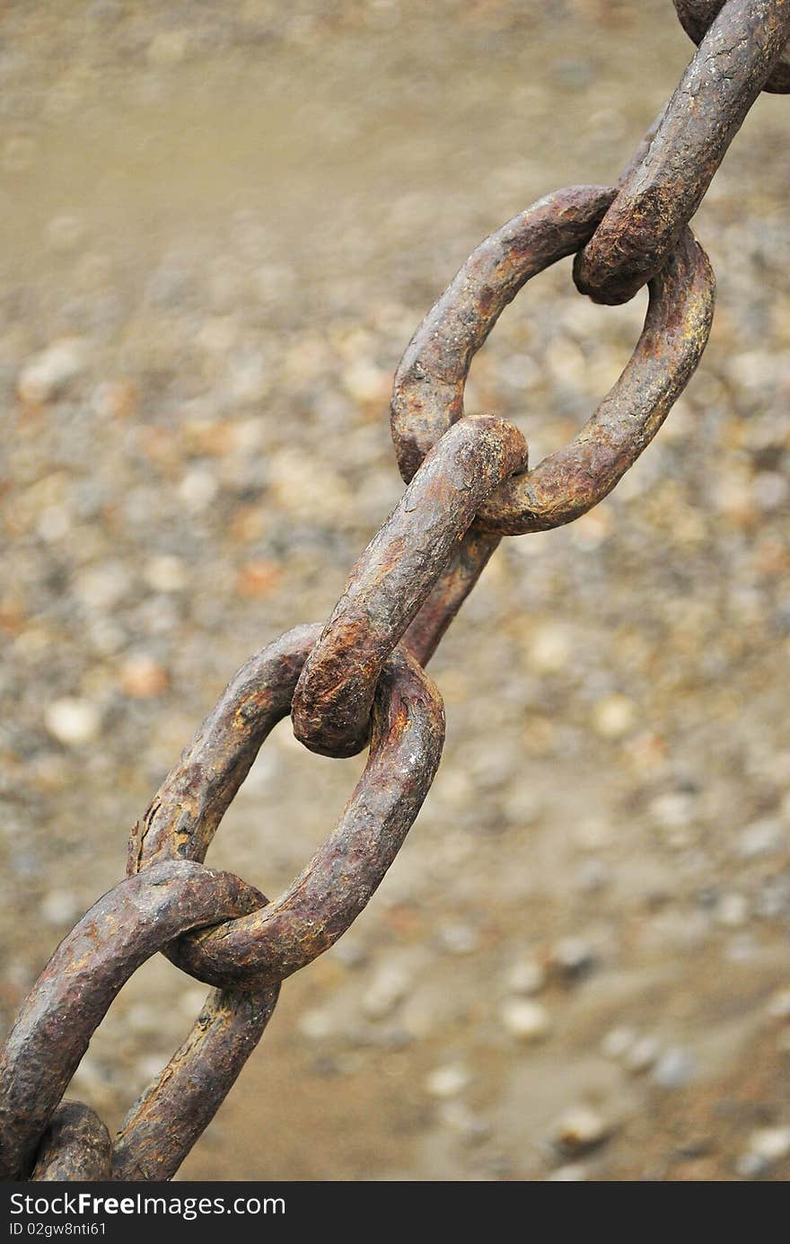 Metal old chain isolated ideal for background