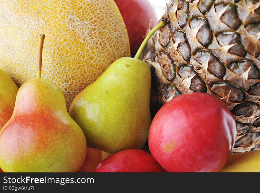 Heap of ripe tasty fruit