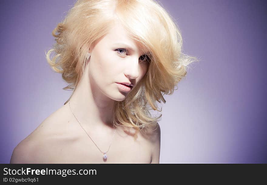 Model posing with make-up and jewels. Model posing with make-up and jewels