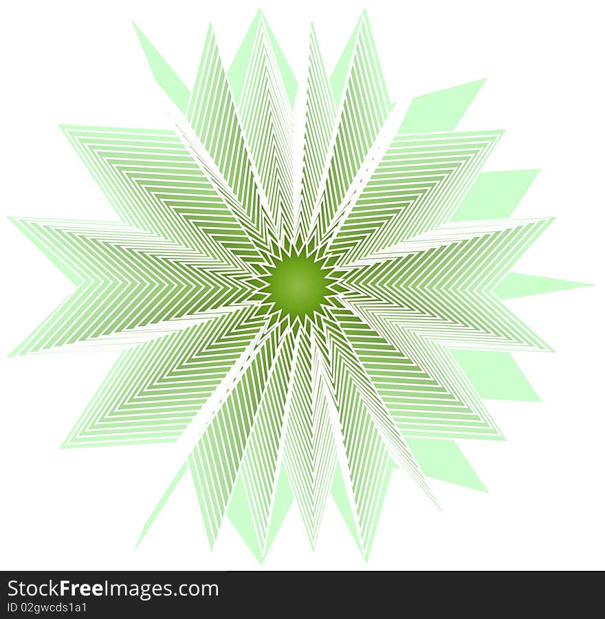 Background green flower shape differently. Background green flower shape differently