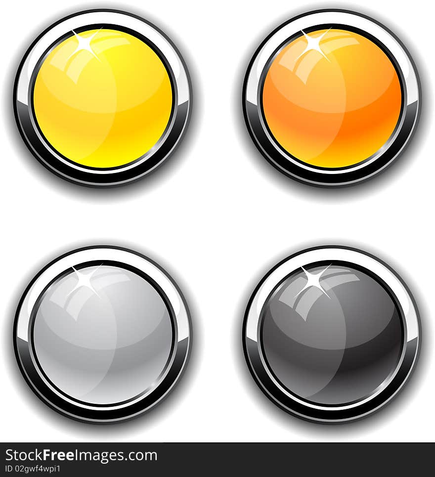 Collection of glossy site buttons. Collection of glossy site buttons.