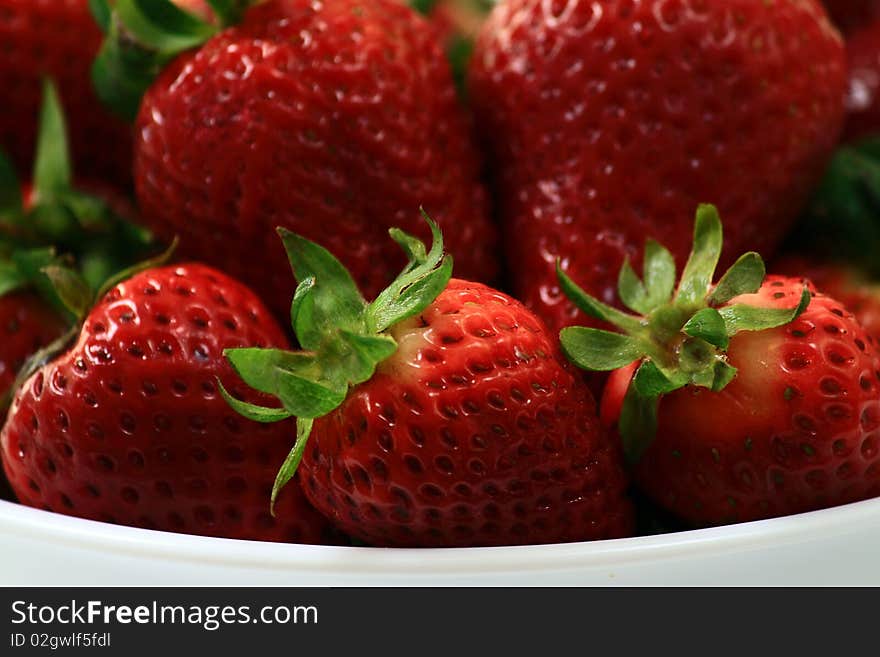 Bunch of red strawberry with white background. Bunch of red strawberry with white background