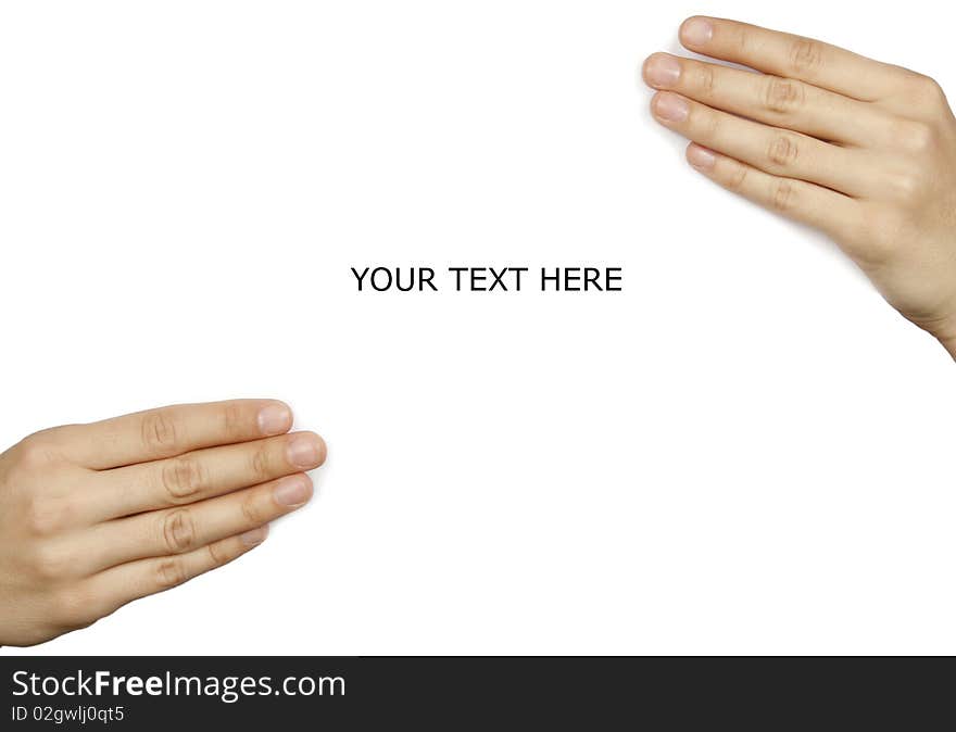 Woman holding a blank billboard