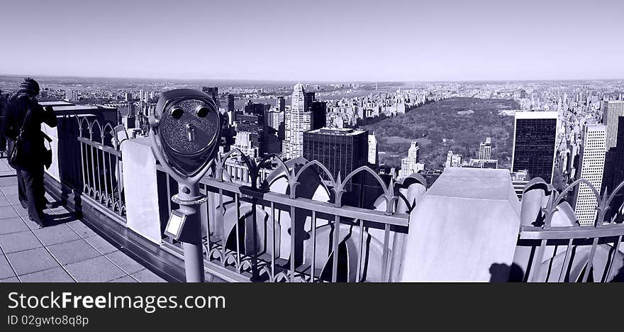 View of Central Park from above. View of Central Park from above