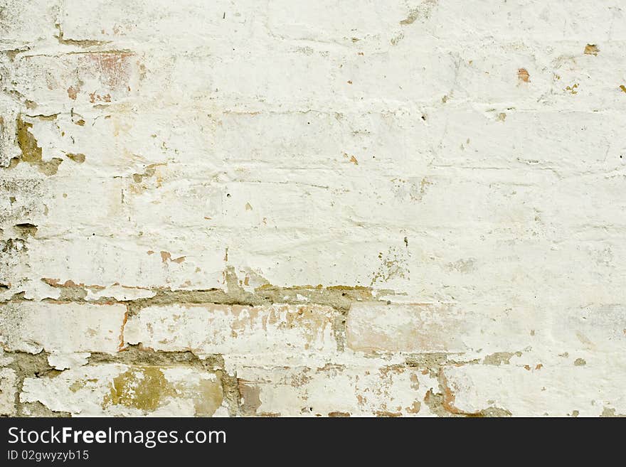 Ragged old white wall background texture