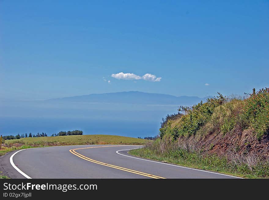 View of Maui from the Big Island. View of Maui from the Big Island