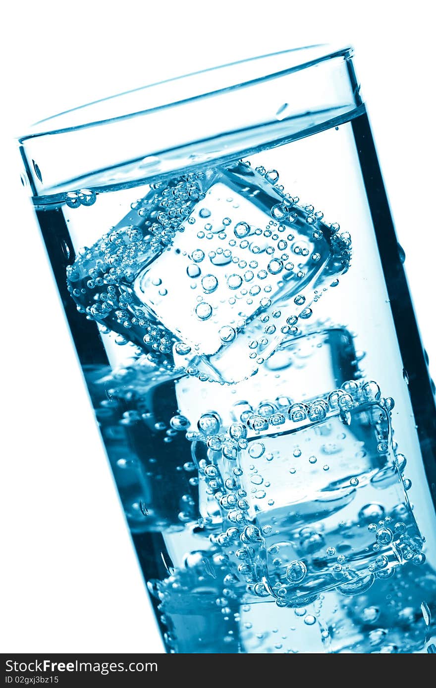 Glass of water isolated