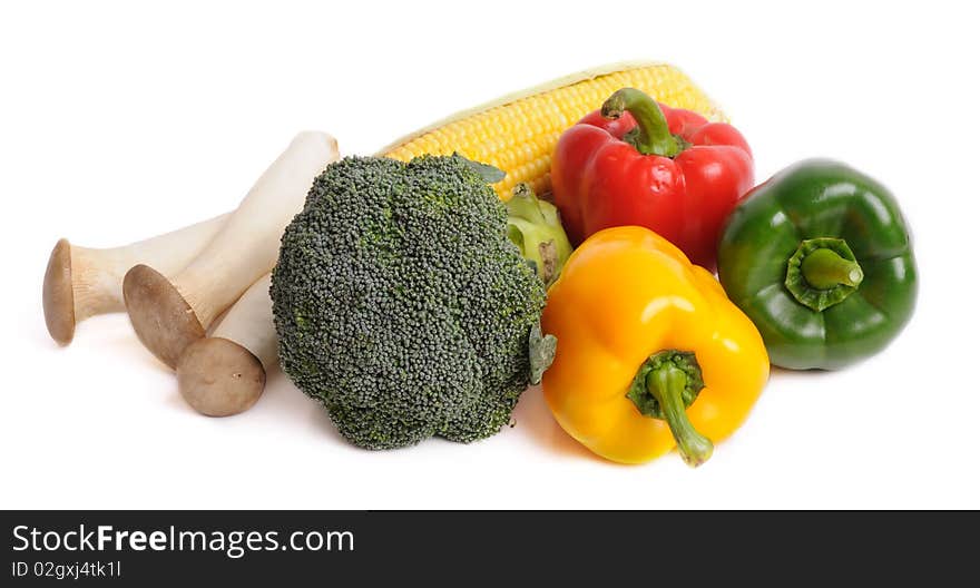 Group of multi color vegetables.