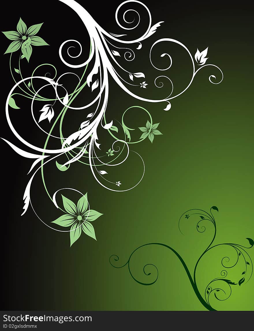 Abstract floral background. 
vector illustration.