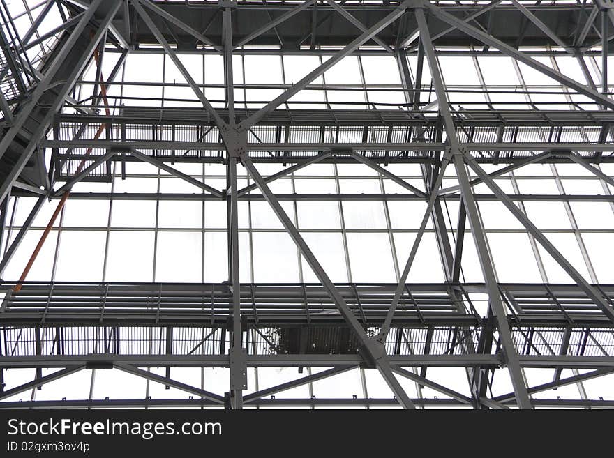 Modern architecture detail, glass roof. Modern architecture detail, glass roof.