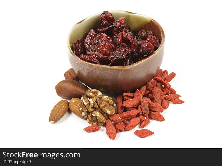 Cranberries in a Small Bowl