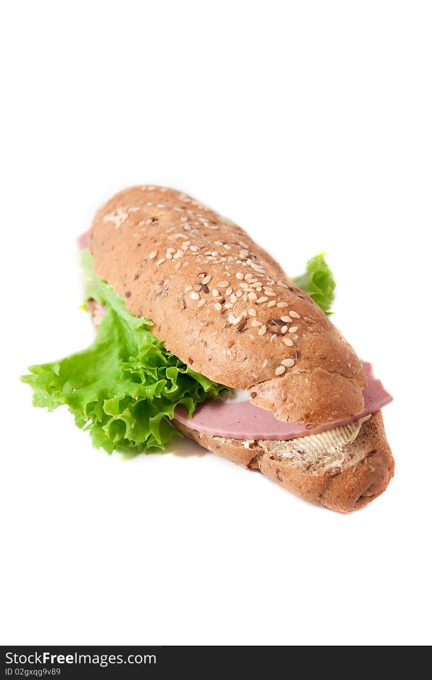 A sandwich isolated on white background