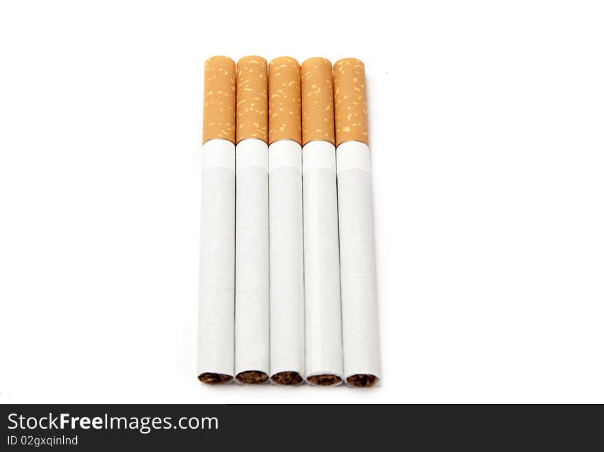 Cigarettes isolated on white background