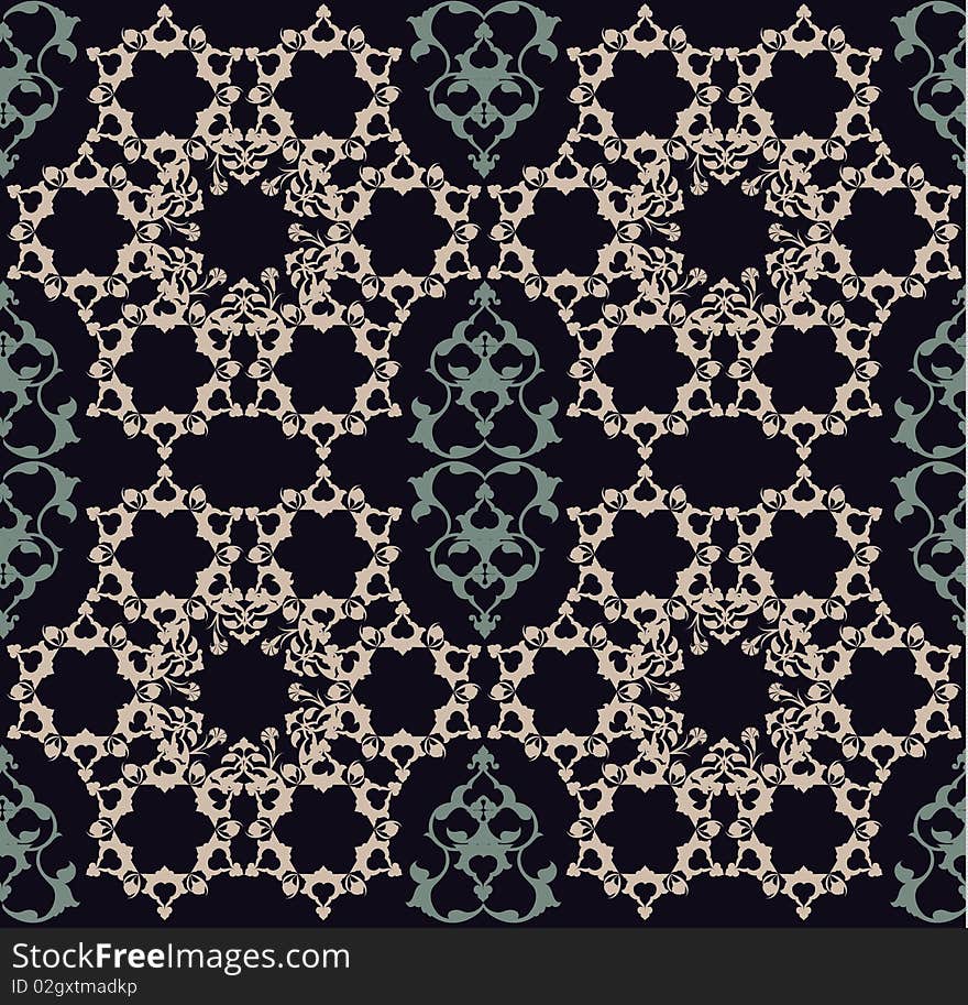 Traditional ottoman turkish seamless tile design