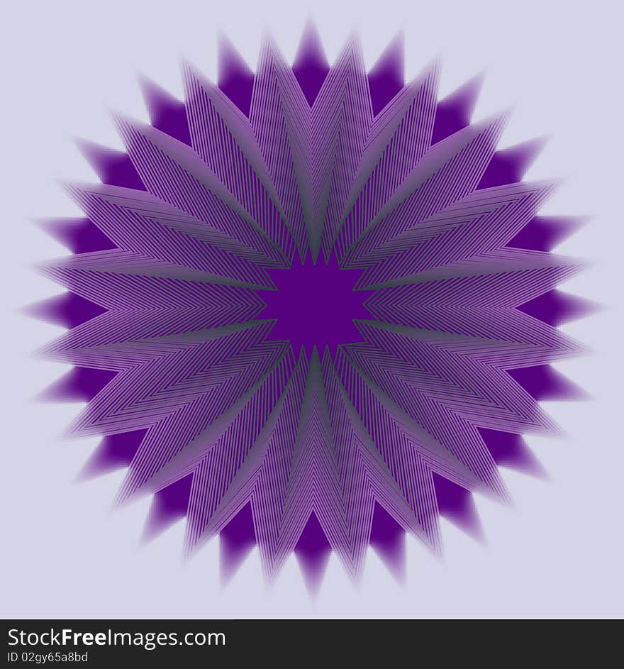 Shape as a purple flower