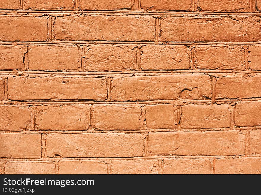 Vintage red textured brick wall. Vintage red textured brick wall