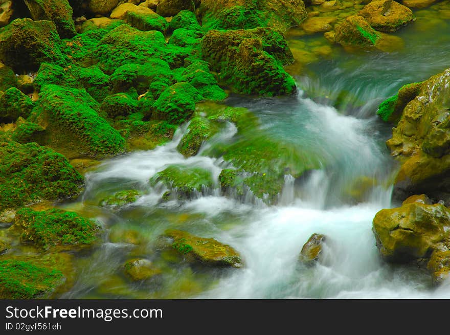 China's Guizhou Province XIAOQIKONG scenic rivers. China's Guizhou Province XIAOQIKONG scenic rivers