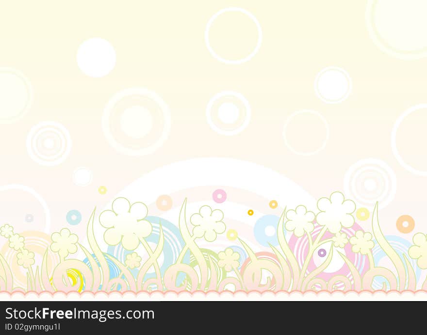 Decorative floral retro background (vector available). Decorative floral retro background (vector available)