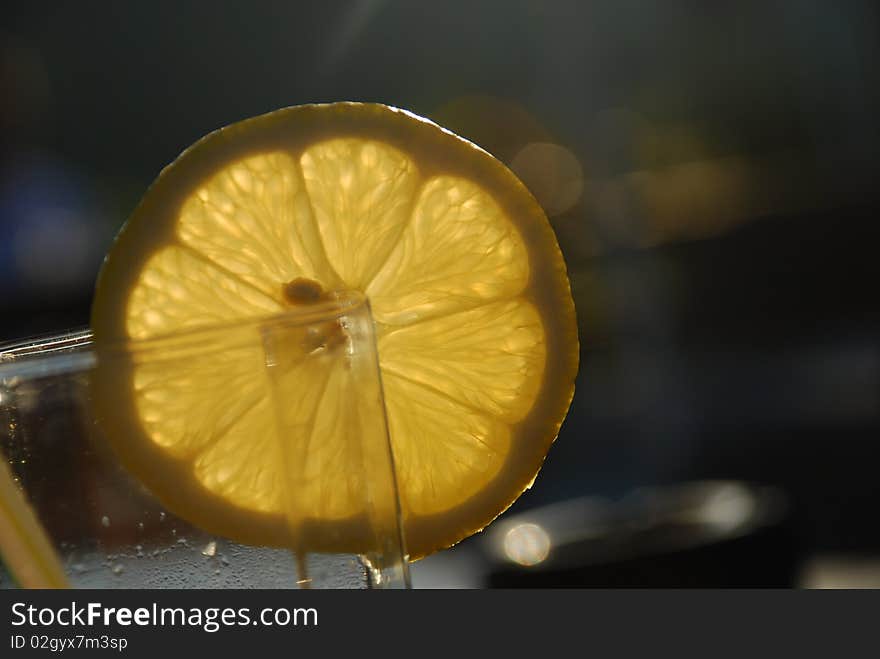 Cold lemonade on a sunny summer day. Cold lemonade on a sunny summer day