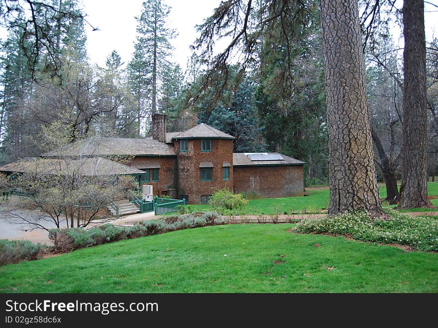 Old clubhouse on the grounds of an old mineyard in northern California. Old clubhouse on the grounds of an old mineyard in northern California.