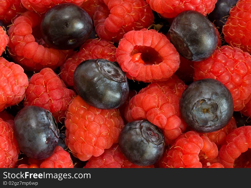 Blueberries and Raspberries