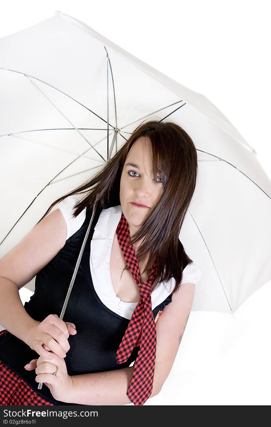 Woman Dressed In School Uniform