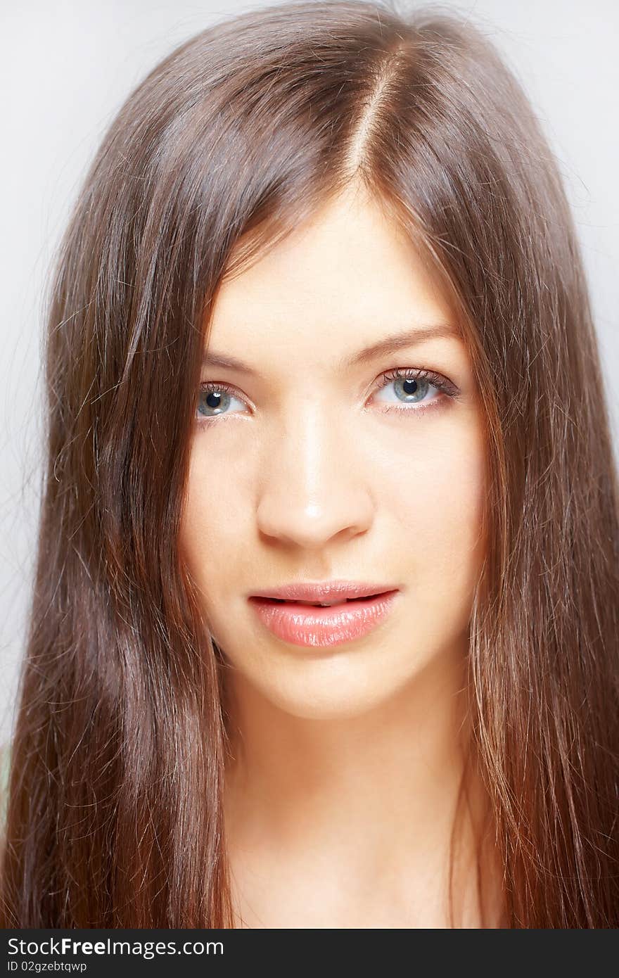 Close up portrait of beautiful young, natural girl. Close up portrait of beautiful young, natural girl