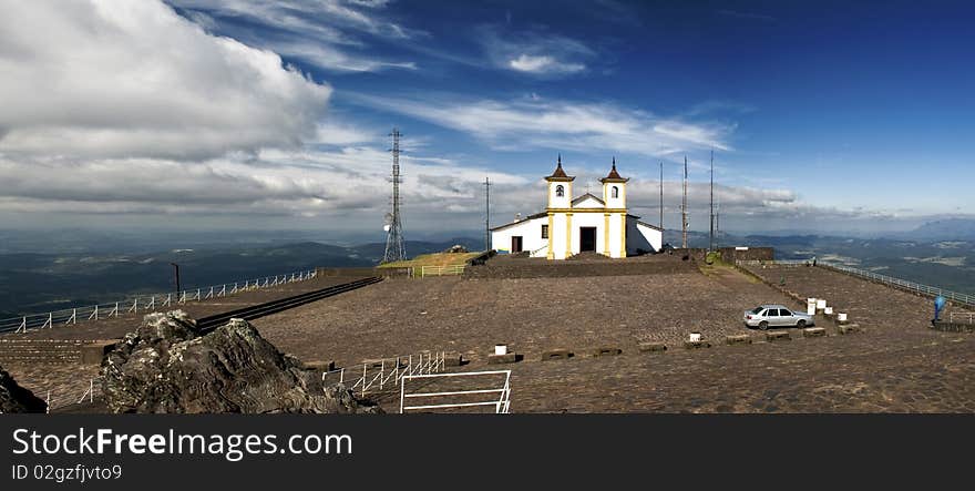 The shrine of Our Lady of Mercy in the top of the Piedade hill.
Represents in an important milestone and religious landscape of Brazil.
Its history dates back to the beginning of the occupation of that area in the late seventeenth century to the early eighteenth century. It's heritage Site registrated by the strong representative barroque architecture style with several works of Mr.Antonio Francisco Lisboa (better known as Master Alejadinho) one of the greatest masters of the brazilian baroque period. It's a 1750m (5750 feet) tall hill.