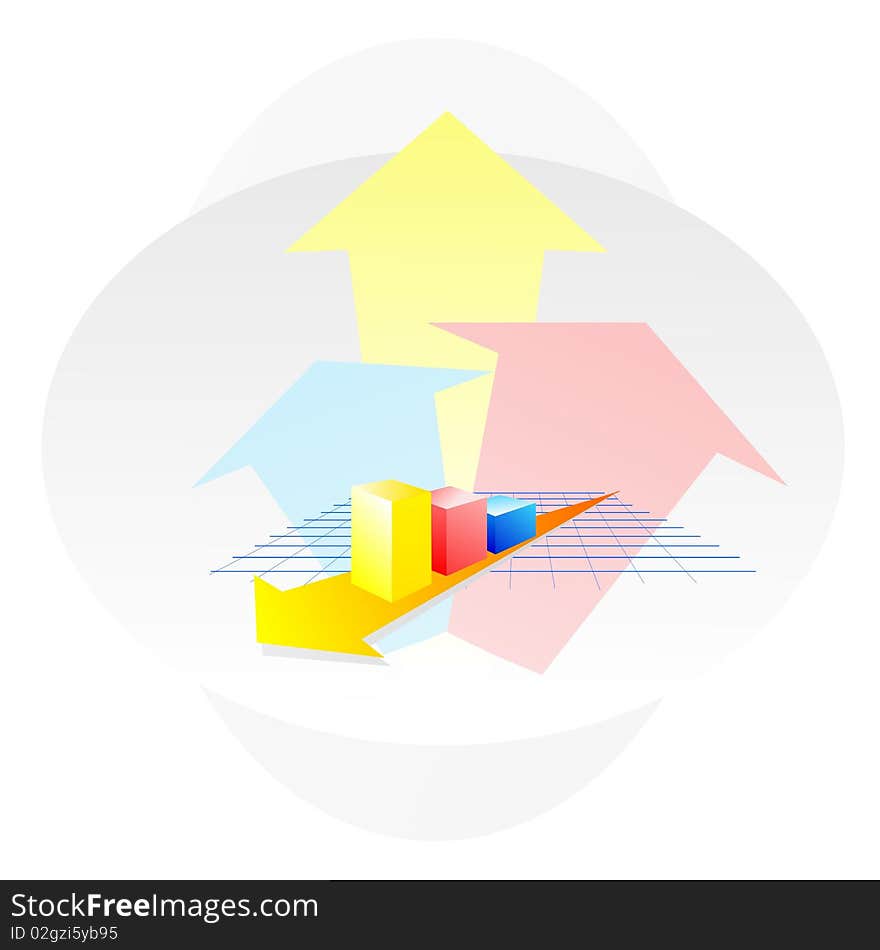 The color schedule with arrows and a grid. The color schedule with arrows and a grid