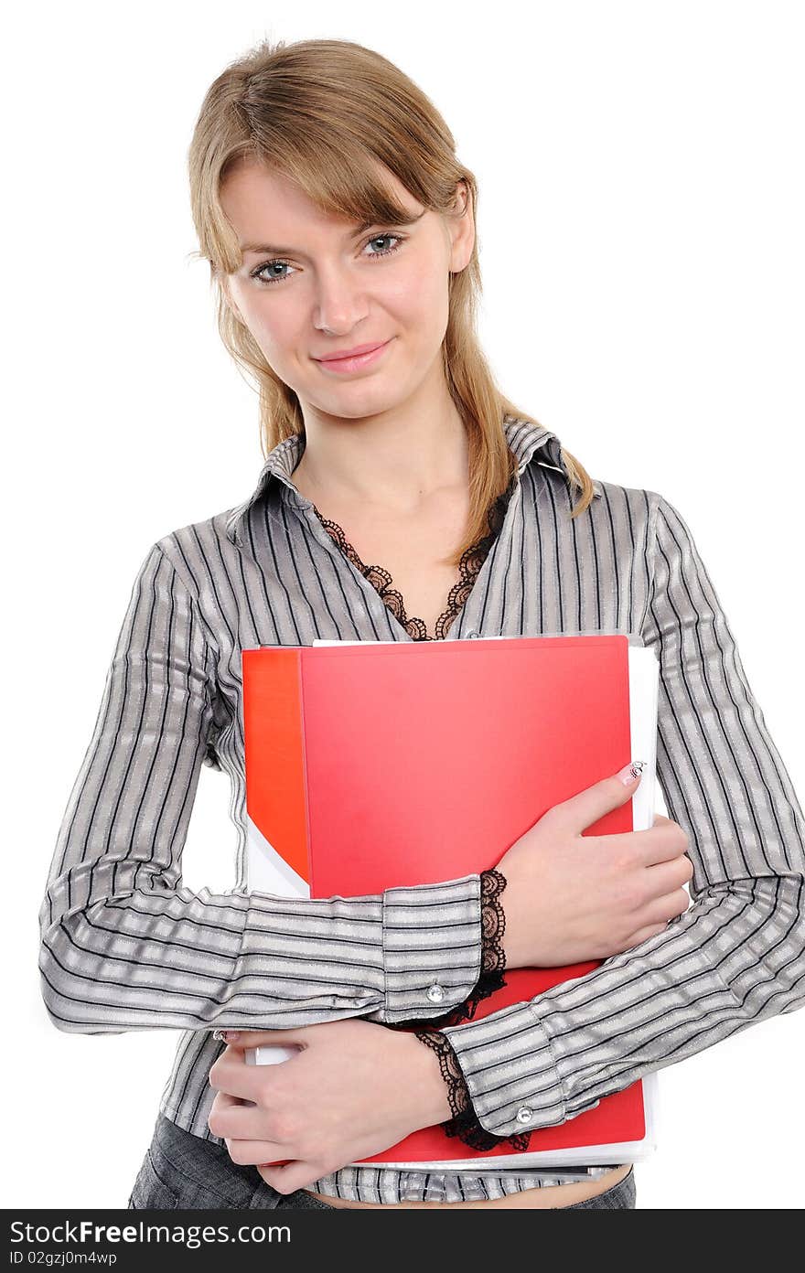 Business Woman With A Folder