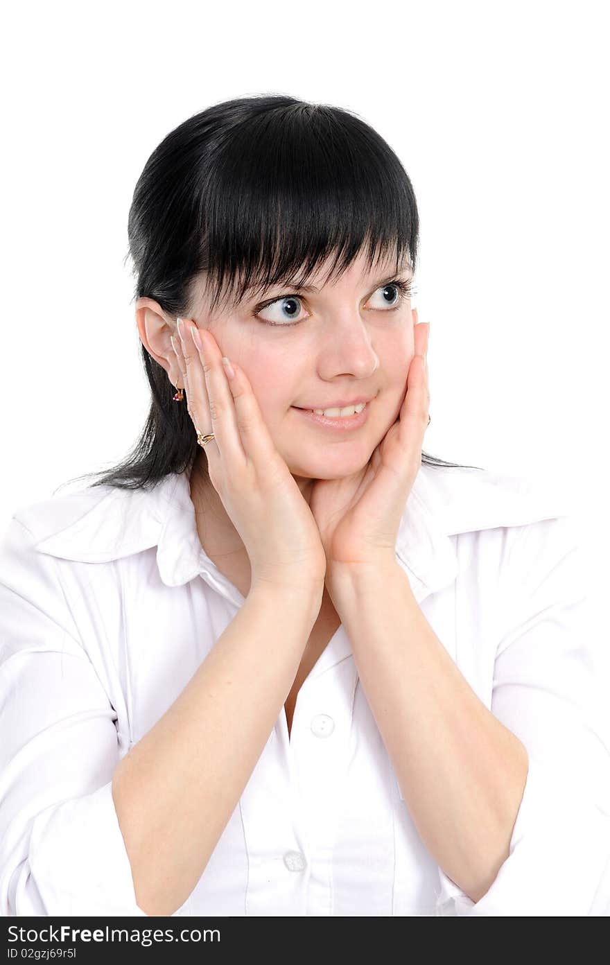 Young woman looking very surprised