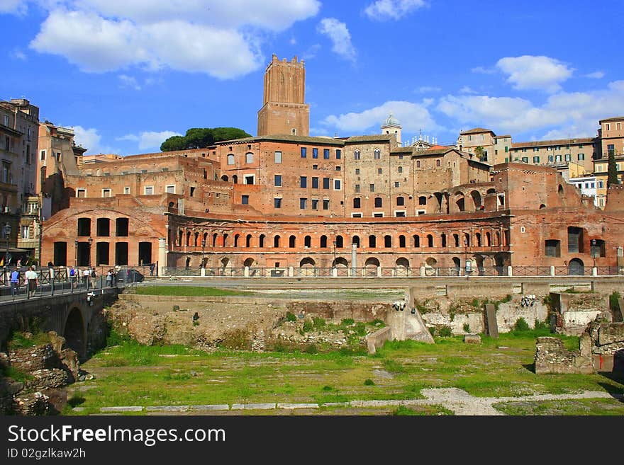 Rome -the mercati traiani in city