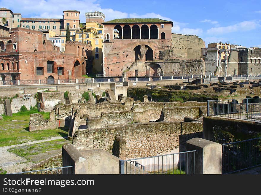 Rome -the ruins in the historical centre