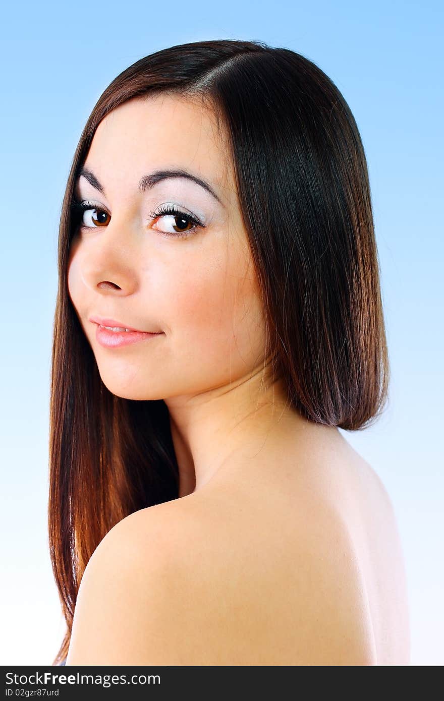 Young woman posing in studio