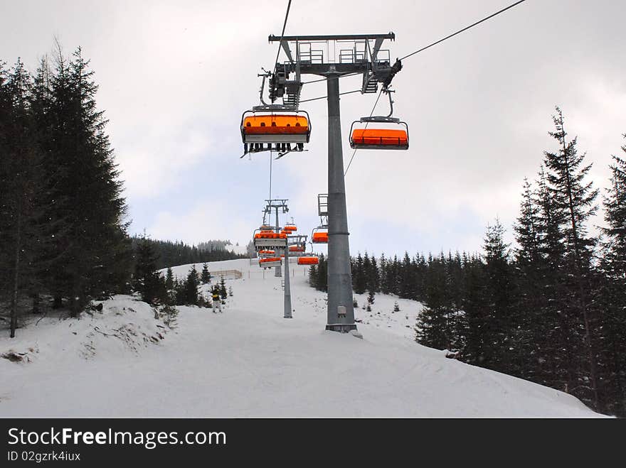 Slope for beginners in Austrian Alps