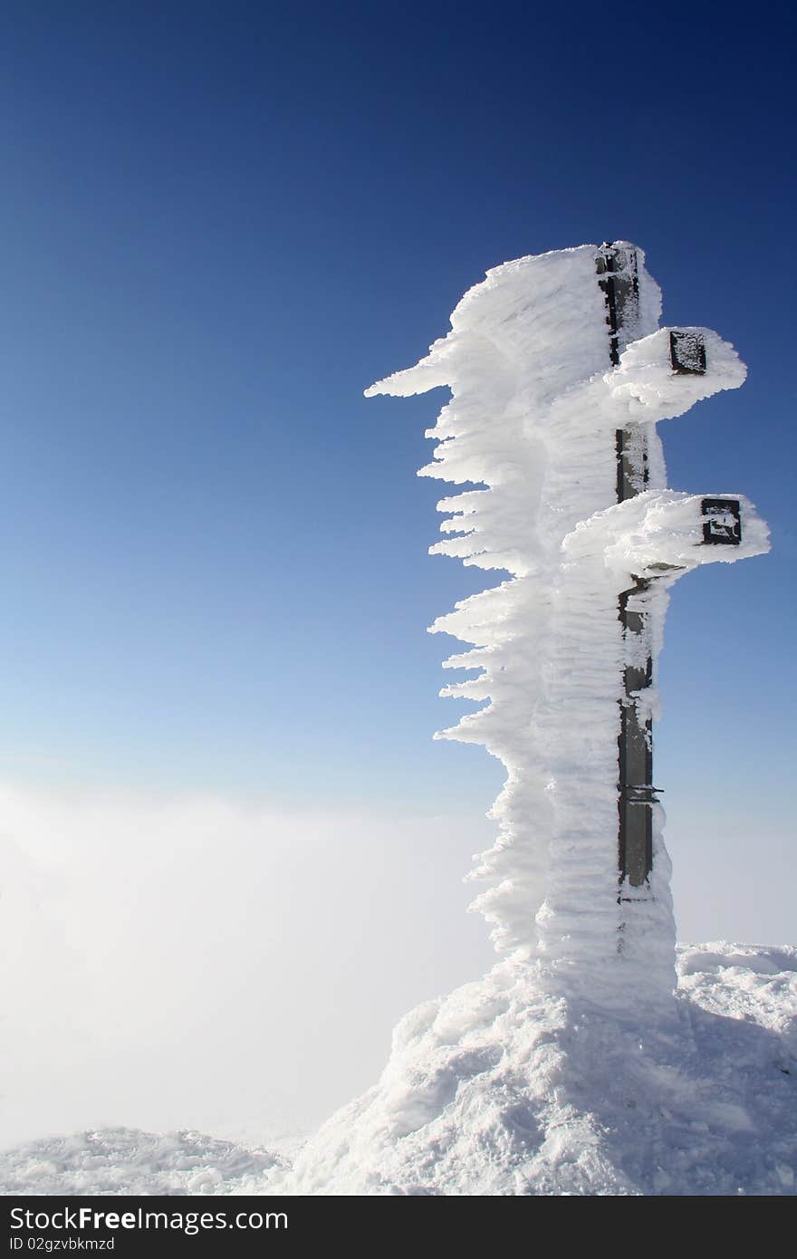 The Double cross on Dumbier, the highest peak in Low Tatras