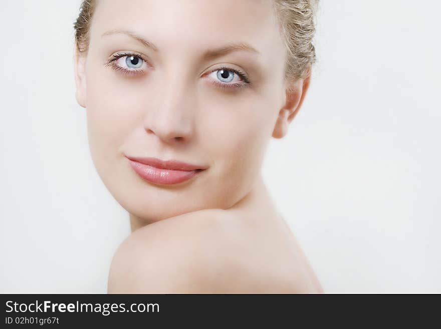 Close-up portrait of sexy caucasian young woman. Close-up portrait of sexy caucasian young woman