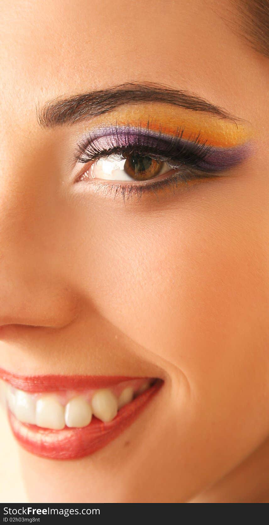 Woman eye with bright beautiful make-up. Woman eye with bright beautiful make-up