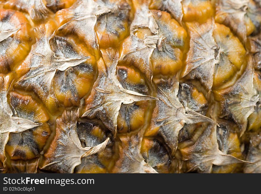 Closeup of ripe pineapple in horizontal format. Closeup of ripe pineapple in horizontal format.