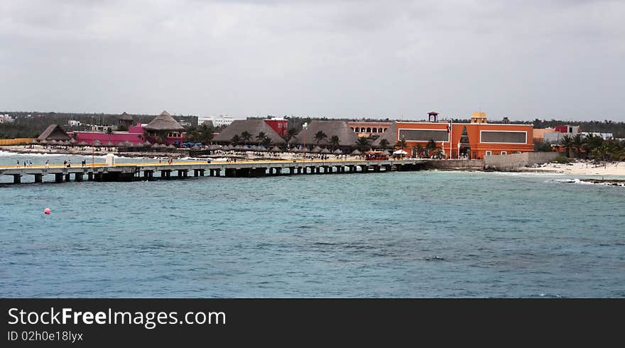 The port at costa Maya Mexico