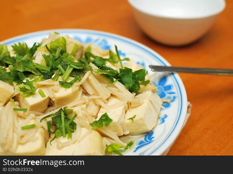 Chinese vegetarian bean curd cuisine