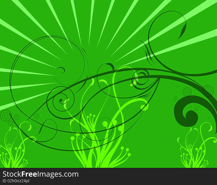 Abstract floral background, illustration for your design