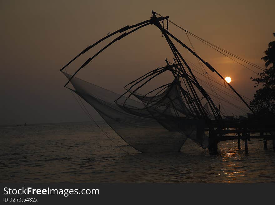 The more than 500 year old tradition of fishing in Kerala is still practiced every day. The more than 500 year old tradition of fishing in Kerala is still practiced every day